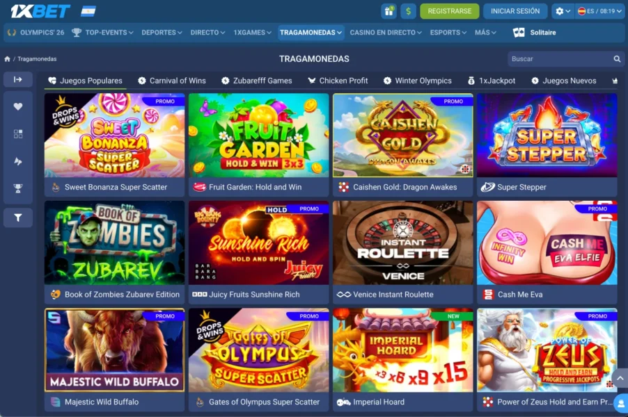 1xbet screen casino
